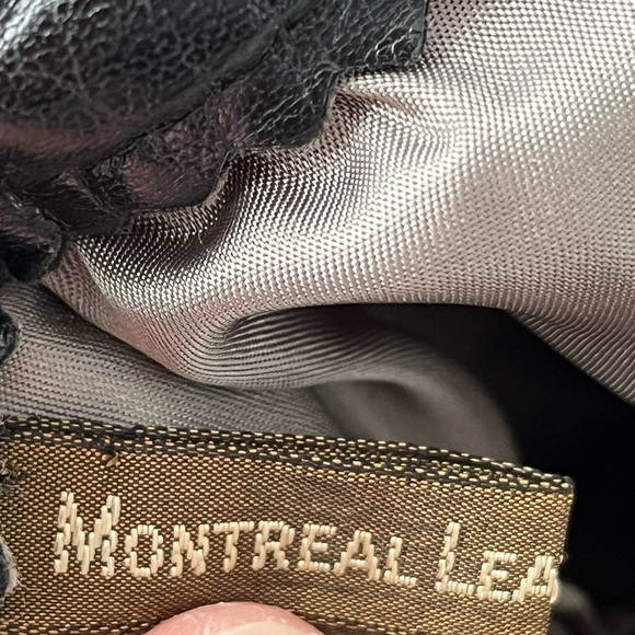 Vintage Montreal Leather Black High-Waist Moto Pants Real Leather Size Small - Picture 9 of 11